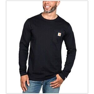NWT Carhartt Force Relaxed Fit Long Sleeve Pocket T-Shirt TK4617 BLACK 2XL